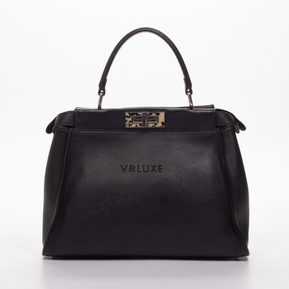 Fendi Peekaboo 2way Handbag Black Leather Bag